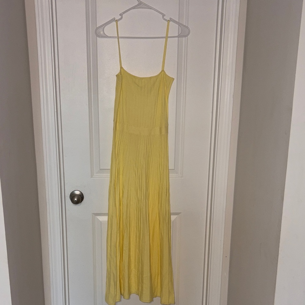 Commense Sunny Yellow Spaghetti-Strap Maxi Dress